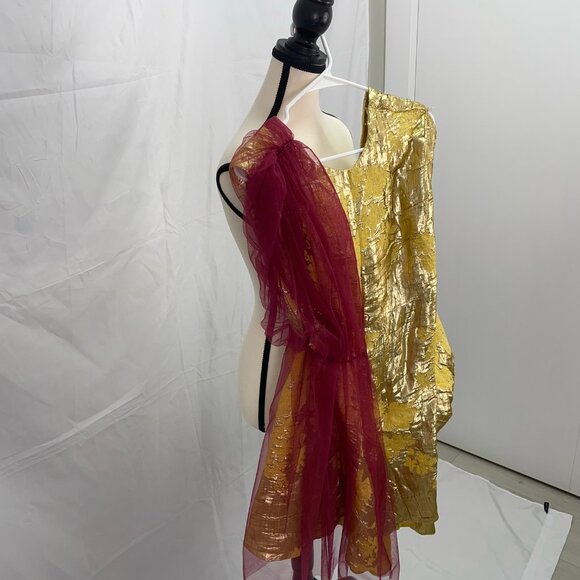 Project runway - Designer Party Dress Gold & Red by Django Steenbakker - Picture 4 of 6